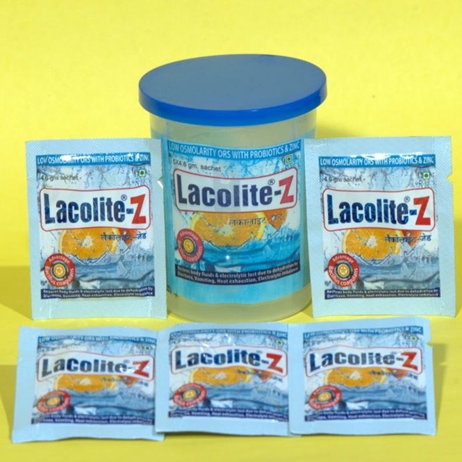 Probiotic with Sodium Chloride, Potassium Chloride, Sodium Citrate, Dextrose and Zinc Sachet