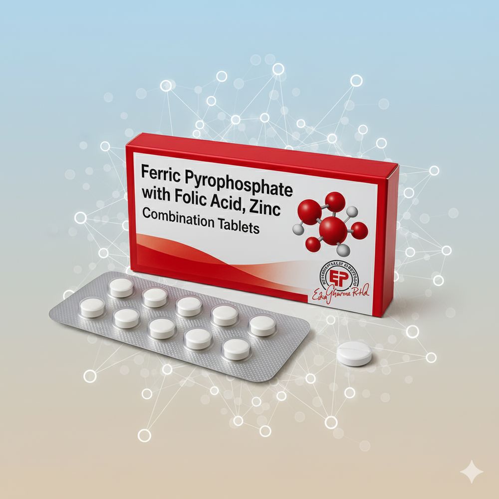 Ferric Pyrophosphate with Folic Acid, Zinc Combination Tablets