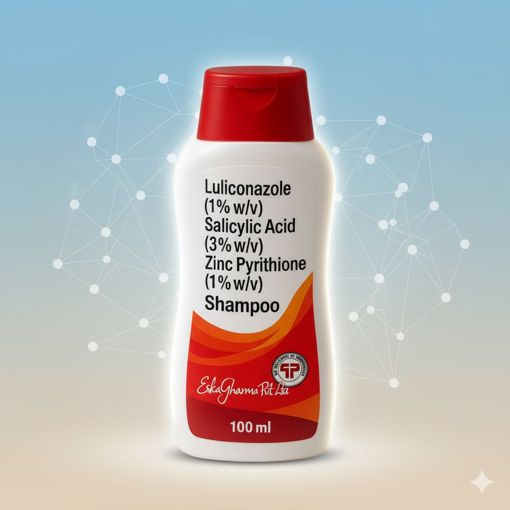 Luliconazole (1% w/v) + Salicylic Acid (3% w/v) + Zinc Pyrithione (1% w/v) Shampoo