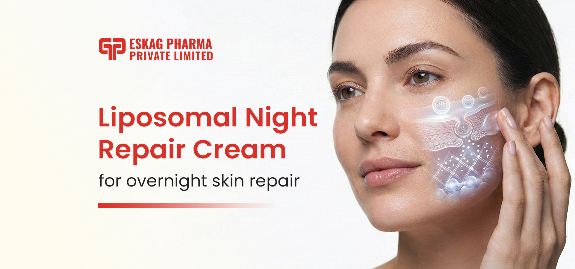 Liposomal night repair cream for overnight skin repair